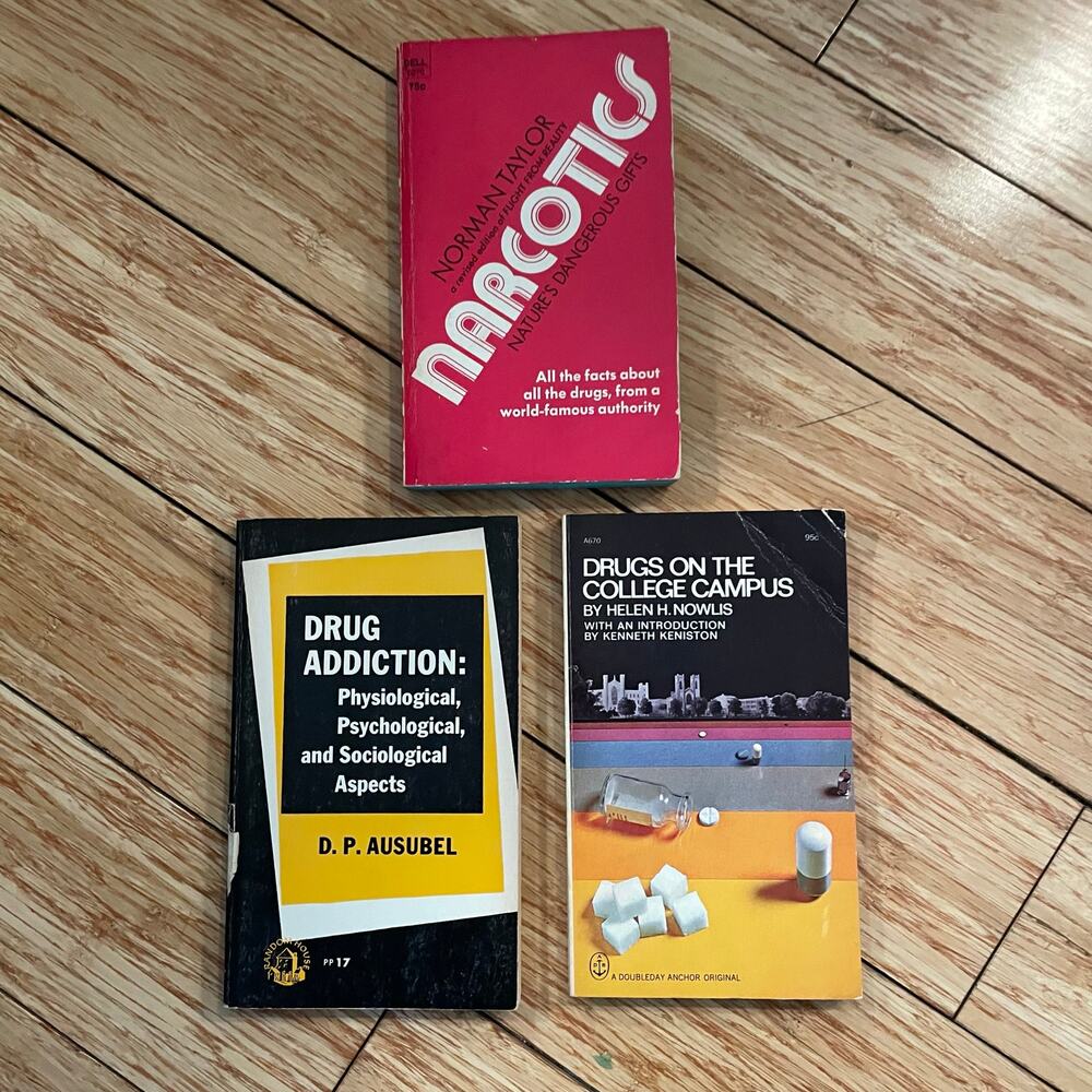 Lot of (3) Vintage Drugs Books narcotics addiction retro